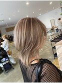 ミルクティーベージュダブルカラーホワイトベージュケアブリーチ