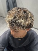 ハイライト/マッシュパーマ/ウルフ/アッシュブラック/柏/MEN'S