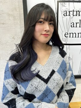 アートマン(artman) 【artman 青井美海】インナーカラー×ネイビーブルー/髪質改善