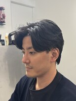 バース 梅田中崎町店(BIRTH)&nbsp;ニュアンスパーマセンターパートダウンパーマ韓国メンズカット