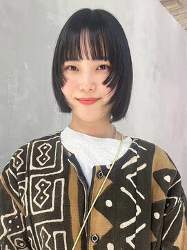 アイティーバイアルバム 下北沢店(IT by ALBUM) オリーブベージュレイヤーカットアッシュブラック_ba501641