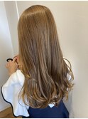 ベージュカラー ツヤ重視!ワンレングス