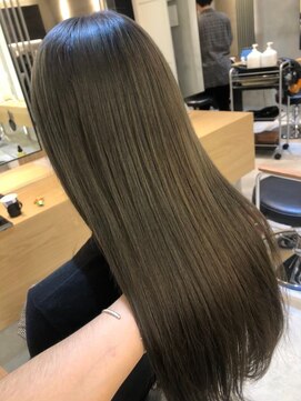 ジーナ 船橋(Zina) 髪質改善＊ロングレイヤーグレーベージュ＊美髪【Zina船橋】