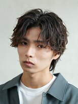 フィフスパーク(fifth PARK)&nbsp;渋谷シャドウパーマメンズマッシュセンターパートウルフマッシュ