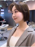 ♪顔周り レイヤー ウルフ 韓国ボブ 縮毛矯正