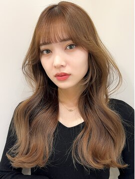 レア 表参道(L'ea) ミディアムヘア暗めカラーグランマッシュデザインカラー