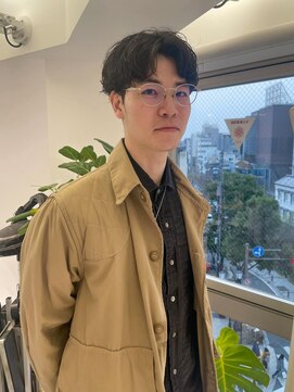 ビビディ バビディ ブー 河原町三条店(Bibbidi.bobbidi.boo) メンズ 黒髪 ニュアンスシャドウパーマ