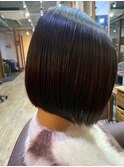 シンプルながらに洗練された◎ツヤ感ミニボブ/髪質改善/艶感