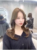 ミディアムレイヤー 韓国ヘア レイヤーカット