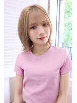 オーロ 西宮店(ORO)&nbsp;ダブルカラー　ふんわりミディアム　ショートボブ　ボブ