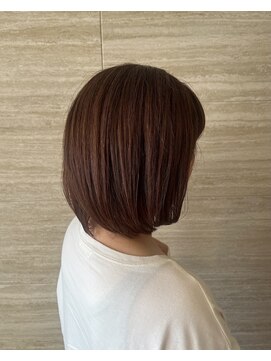 ヘアー スニップ(hair snip) 暖色オレンジ柔らかボブカット【上桂/桂】