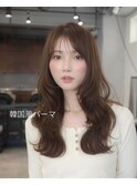 韓国風パーマ/コテ巻き風パーマ/韓国ヘア/レイヤーカット/パーマ