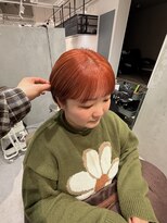 キュエム(Cuem) 【Cuem菅原】ショートボブオレンジケアブリーチ個性的