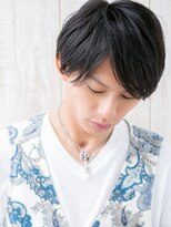 モッズヘアメン 札幌月寒店(mod's hair men) アッシュブラック七三分け重めフェザーマッシュr札幌月寒