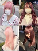 イメチェン/レッドブラウン/フルバング/似合わせカット/本厚木駅