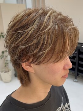 ラ ポルト ドゥ サワ(La Porte de SAWA) フェザーショート×バレイヤージュ風ハイライト