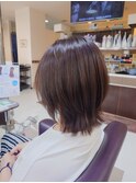 ボブレイヤー×М３Ｄイルミナカラー×ストレートパーマ
