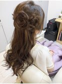 お花のハーフアップ　　＜早朝受付中＞