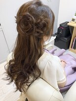 ヘアコレクション アンジュ(Hair collection Unge)&nbsp;お花のハーフアップ　　＜早朝受付中＞