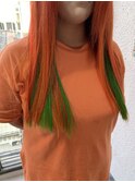 スパニッシュオレンジ+オリーブグリーンのインナー