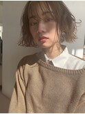くびれヘア顔周り韓国レイヤーカット黒髪ショートミディアム/柏