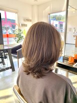 オレンジ(orange)&nbsp;【orange大分賀来】外ハネウルフレイヤーミディアムスタイル