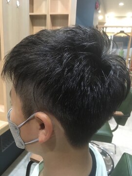 ヘアサロンアンドヘアメイクディー(hair salon hair make D) 仙台D 学割U24マッシュショートツーブロック小学生パーマstyle