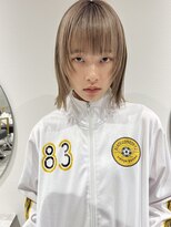 ラミエバイメルト 下北沢(lamie by melt)&nbsp;村上/ミルクティーベージュブリーチカラー小顔顔まわりボブ20代