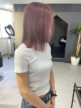 キング 梅田(K!ng) 【梅田】ピンクカラーダブルカラーケアブリーチ髪質改善