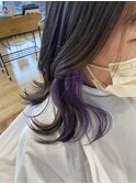 パープルインナーカラー♪