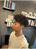 ツイストスパイラルショートマッシュ波巻きパーマ