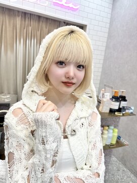 ロンド レア 天神大名店(Lond Le’a) 髪質改善ケアブリーチダブルカラー抜きっぱなしカラー