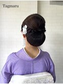 和装ヘアセット・和装シニヨン☆サイドねじりスタイル☆