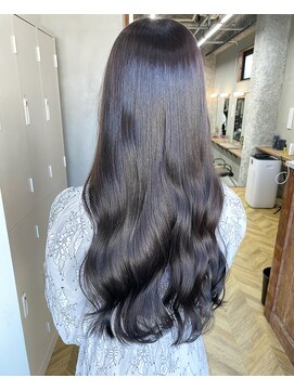 アンジェリカ 尼崎店(ANGELICA) ブリーチ無し ブルーブラック 暗髪 高濃度水素カラー