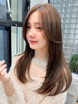 ガーデン 銀座(GARDEN) 似合わせカット レイヤーカットセミロング 艶メルティーカラー