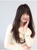 ロング/小顔レイヤー/前髪/顔まわり/ハッシュカット/春カラー