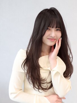 リアン バイ キートス(Lien by kiitos) ロング/小顔レイヤー/前髪/顔まわり/ハッシュカット/春カラー