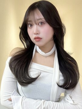 アイトーキョーエス 渋谷(AI TOKYO S) オリーブグレージュ透明感顔まわりレイヤーくびれ巻き韓国ヘア