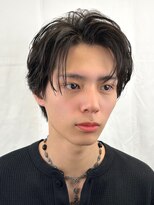 オーシャントーキョー 仙台(OCEAN TOKYO)&nbsp;ニュアンスパーマ黒髪センターパート韓国マッシュビジネス毛流れ