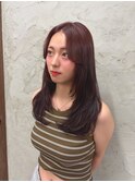 レイヤーカット/韓国/レッドブラウン