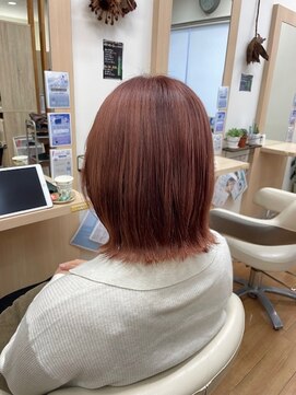 アメイジングヘアー 中沢店(AMAZING HAIR) ブリーチ×ピンクオレンジ