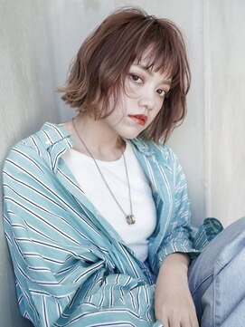 ギークス(GEEKS) 【GEEKS渋谷】レイヤーボブ/ショコラピンク/冬カラー/伸ばしかけ