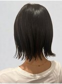 切りっぱなしボブ 酸性ストレート 美髪 髪質改善 透明感カラー