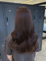 プロデュース 淵野辺店(Produce)&nbsp;顔周りカットハッシュカットダークブラウンワンホンレイヤー韓国