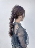 編みおろし/編み込み/結婚式/ヘアセット/銀座/新橋/有楽町