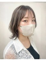 ベルクープス 天王寺店(Belle Coupes) 【Bellecoupes】くびれボブ グレージュ 大人女子ヘア