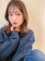 ヘアーズ ベリー 香椎店(hairs BERRY)&nbsp;BERRY大人ミディグレージュベージュ波巻きウェーブ美髪美人