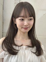 ライン(LINE)&nbsp;韓国風/レイヤー/前髪カット/オリーブ/透明感/ハッシュカット