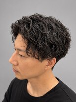 スター 稲沢店(STAR)&nbsp;メンズパーマ無造作ウェーブセンターパート