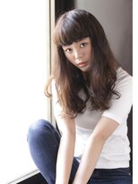 リアン(Lian) 厚めバングの無造作ミルクティーカラー